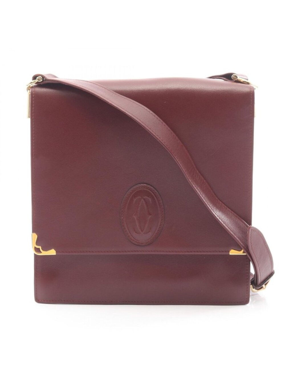 Cartier Shoulder Bag Must Line Bordeaux Leather